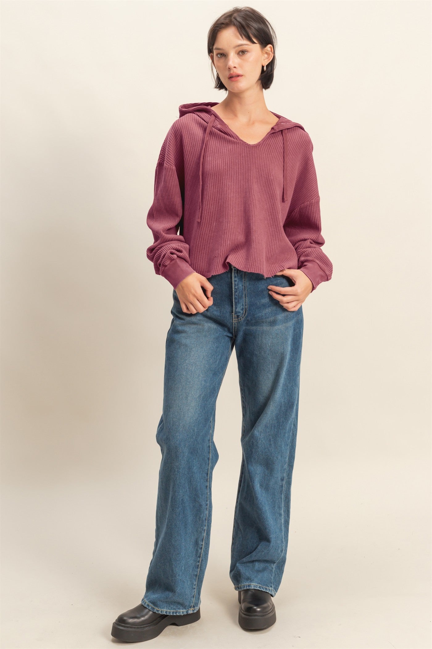 Stone Wash Waffle Hoodie