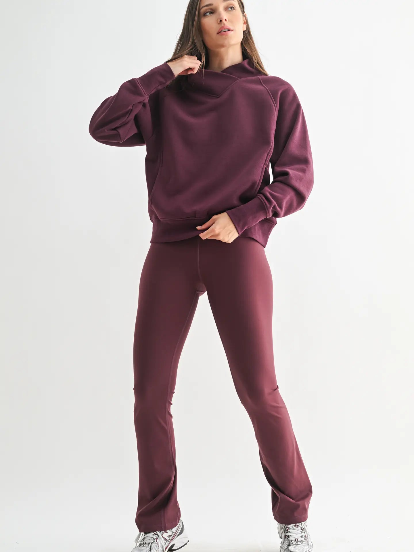 Crossover Mock Neck Pullover