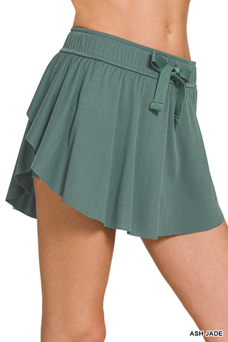 Light Mid-rise Frayed Denim Shorts