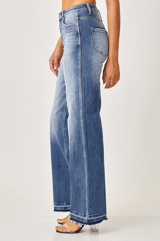 Medium Blue Straight Slim Jeans
