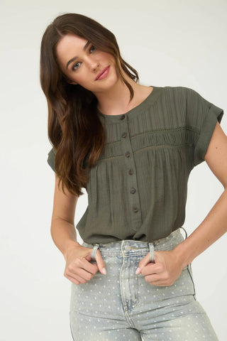 Stripe Button Blouse