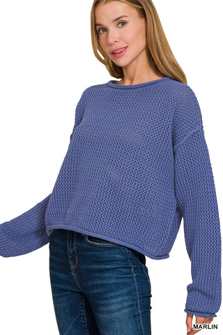 Chocolate Two Pc Knit Top Pants Set
