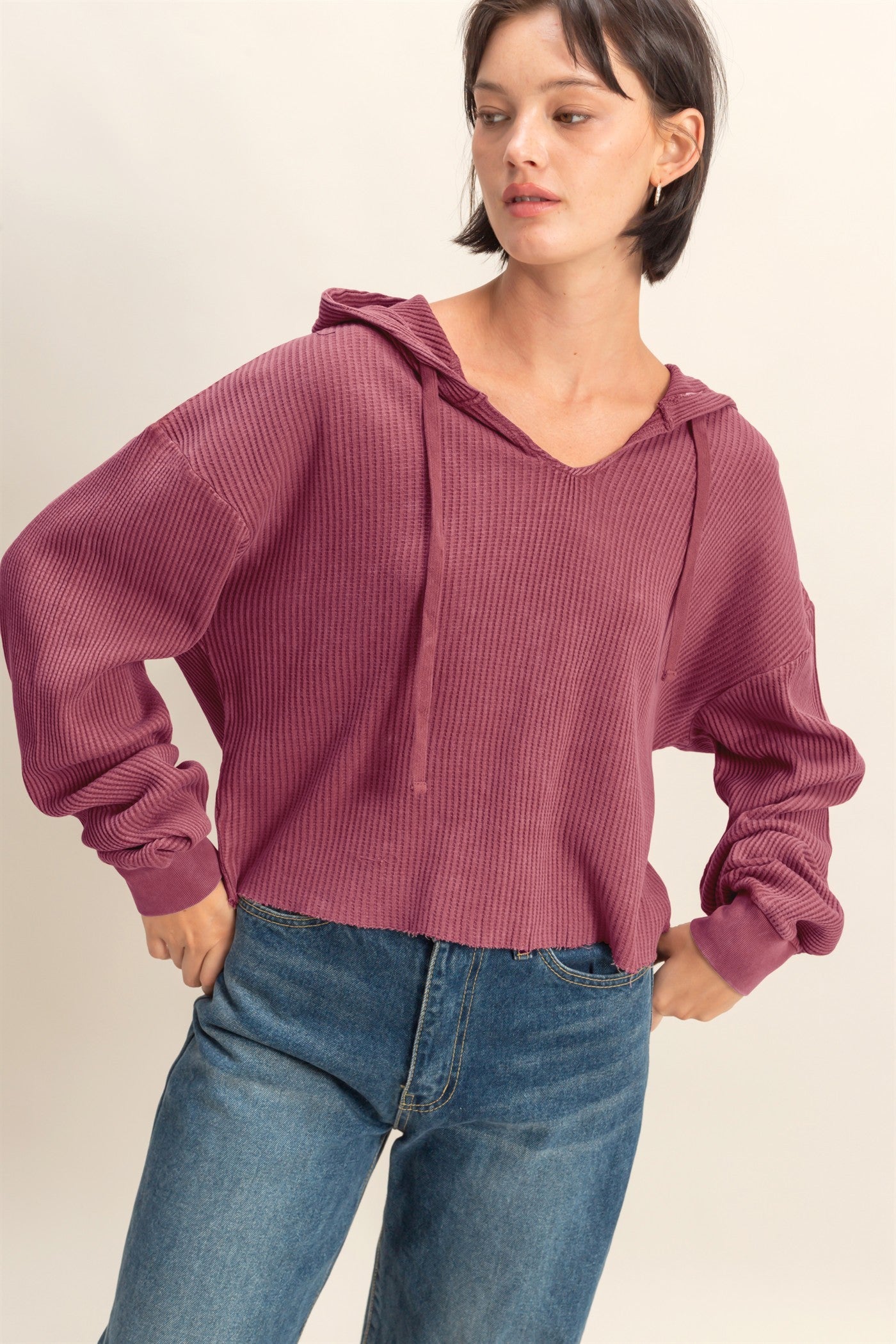 Stone Wash Waffle Hoodie