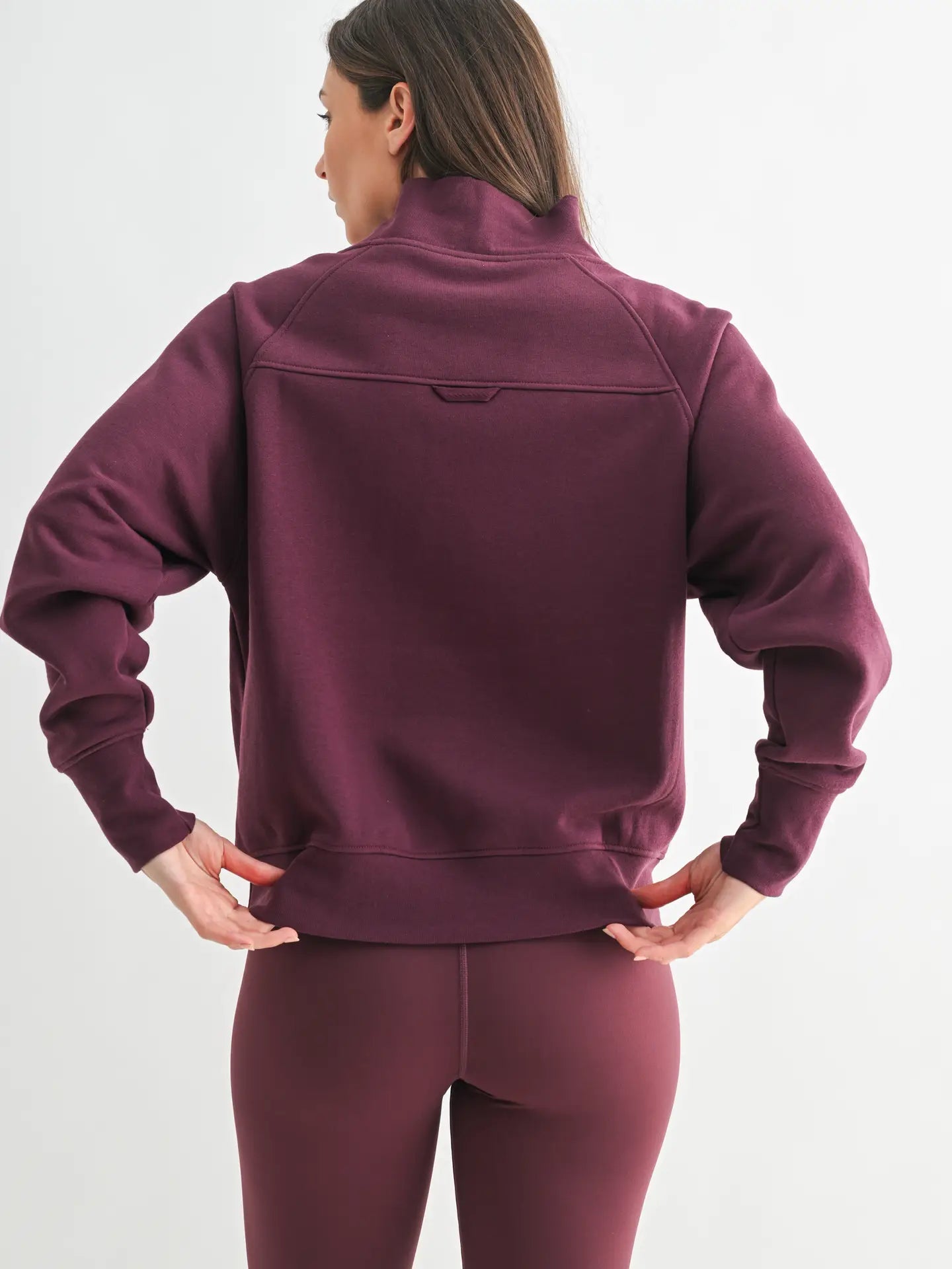 Crossover Mock Neck Pullover