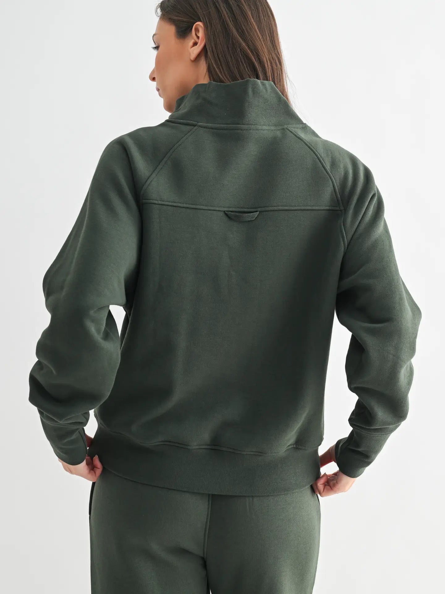 Crossover Mock Neck Pullover