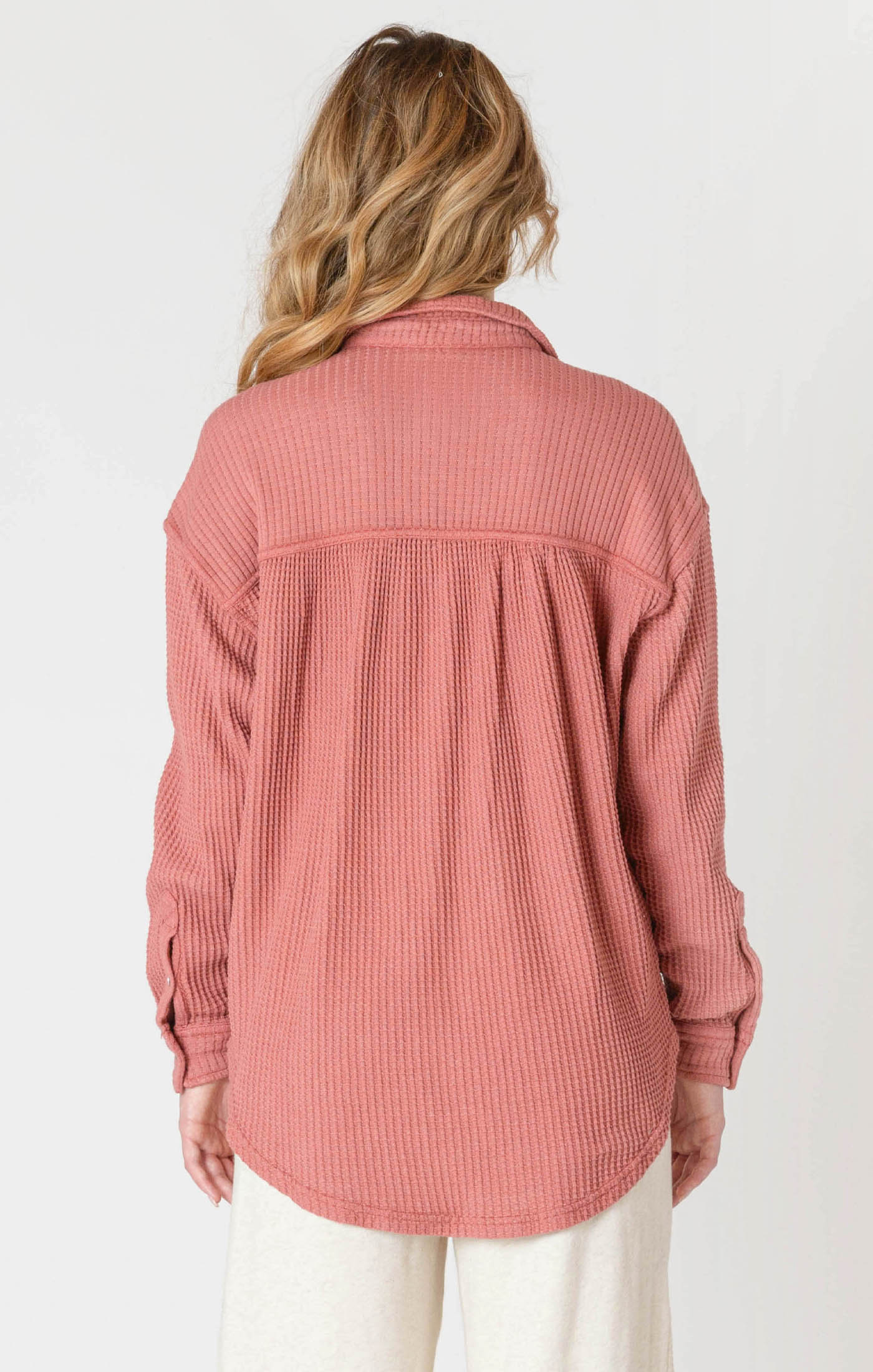 Waffle Weave Button Shacket