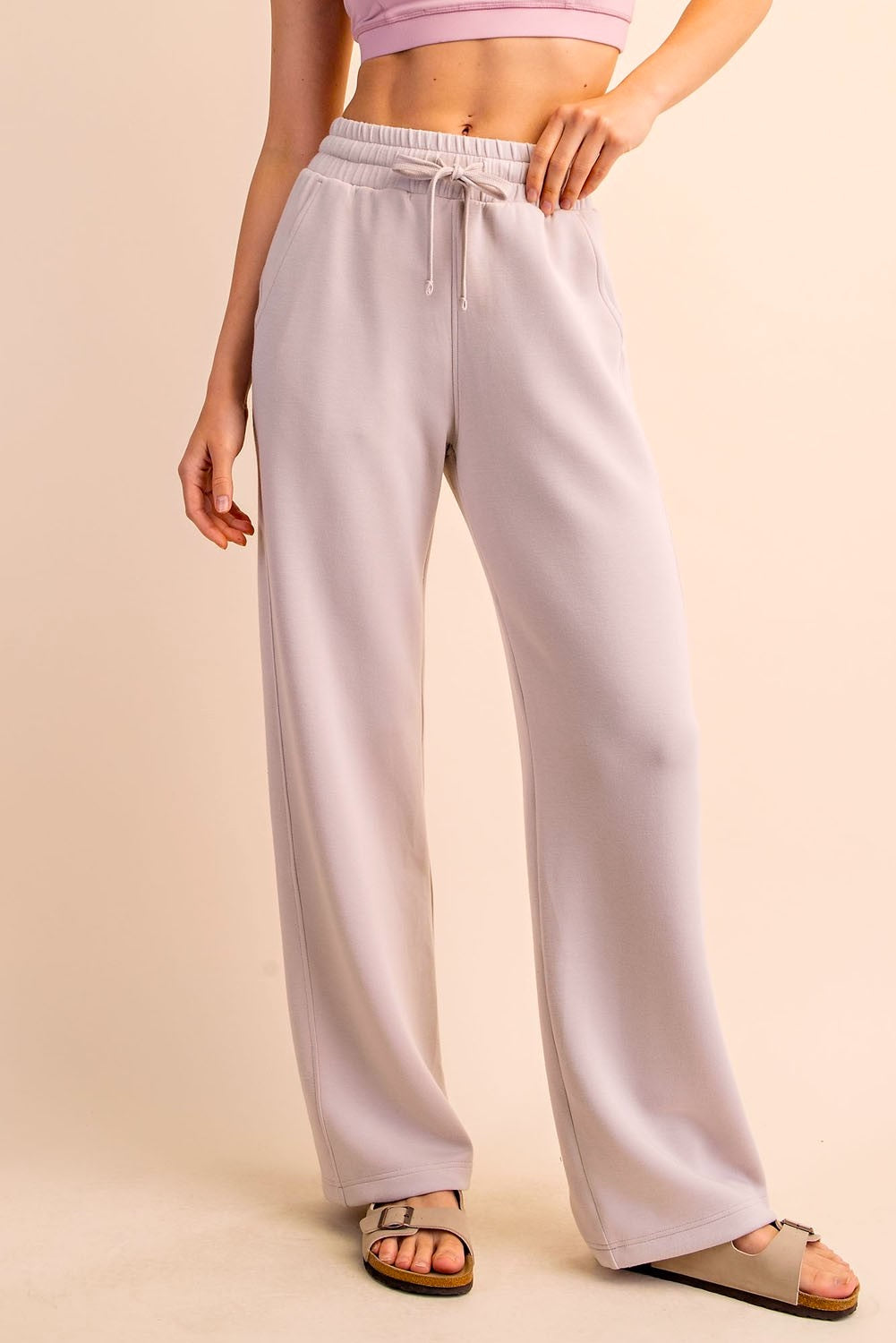 Mauve Modal Straight Joggers