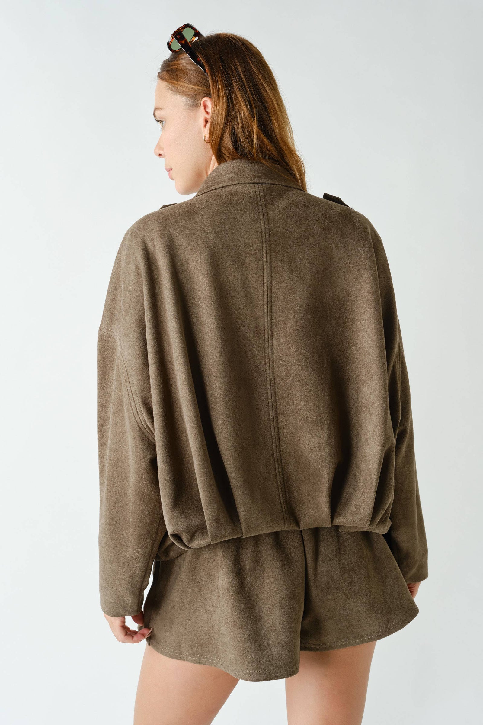 Suedette Parachute Jacket