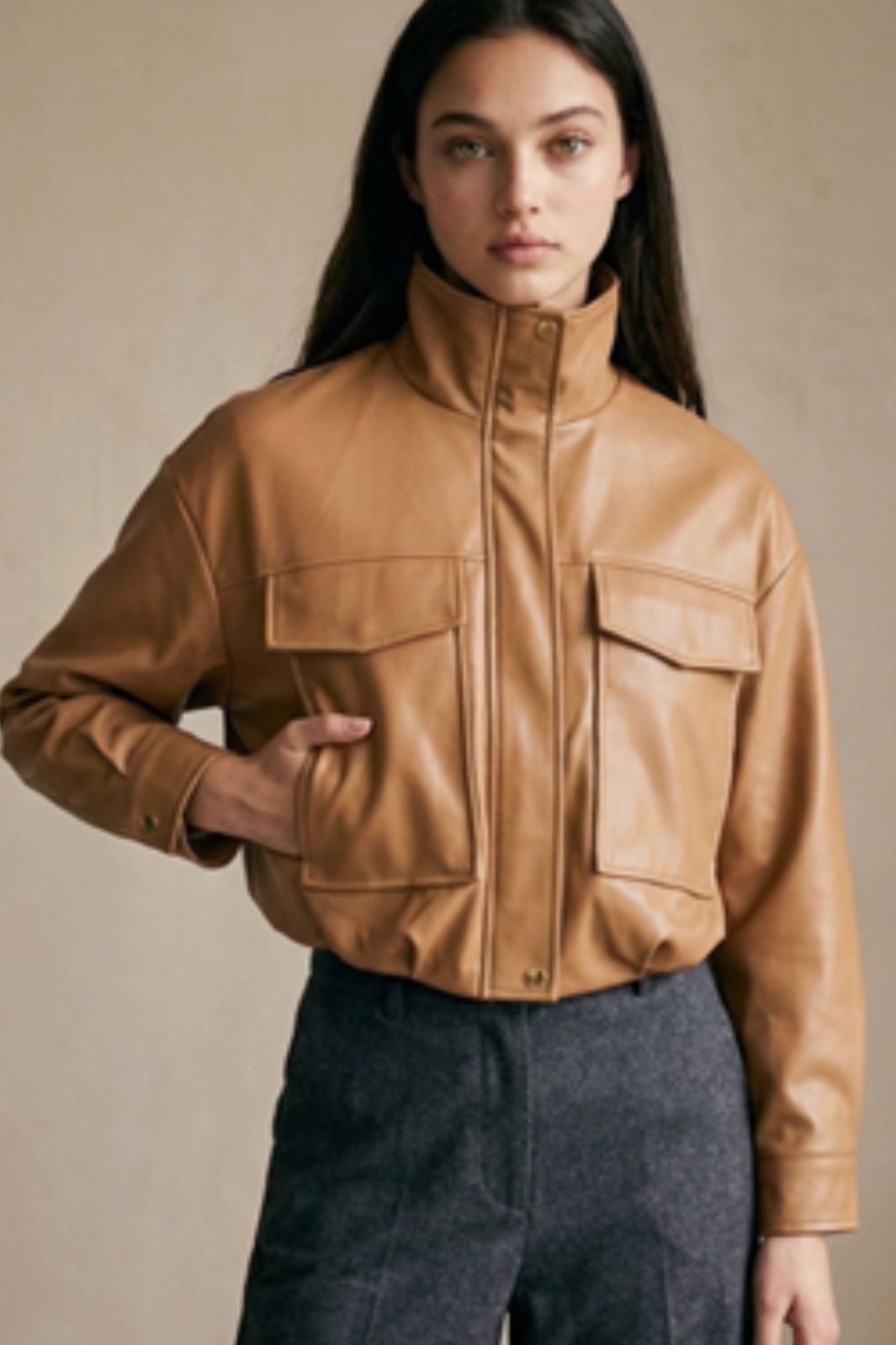 Espresso Pocket Aviator Jacket