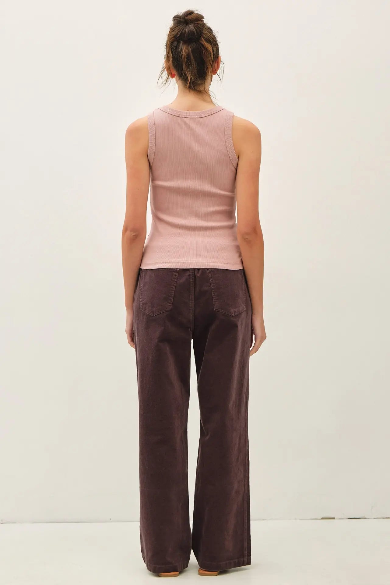 Choco Corduroy Tie Waist Pants