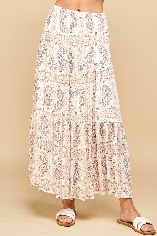 Paisley Floral Maxi Skirt