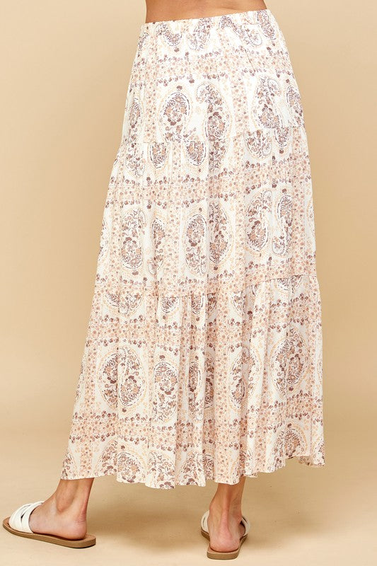 Paisley Floral Maxi Skirt