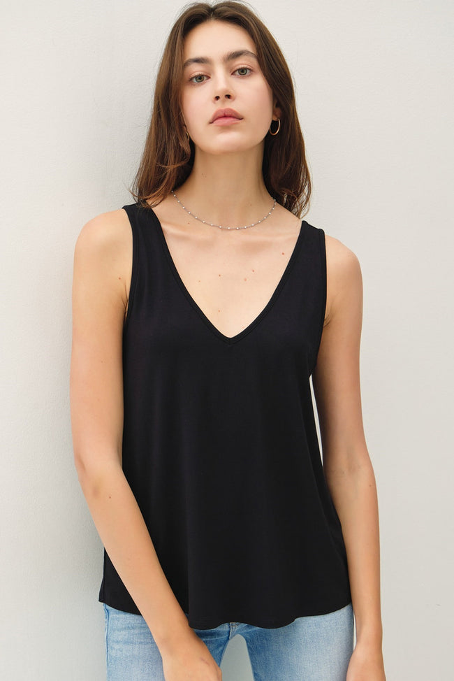Bamboo V-Neck Flowy Tank