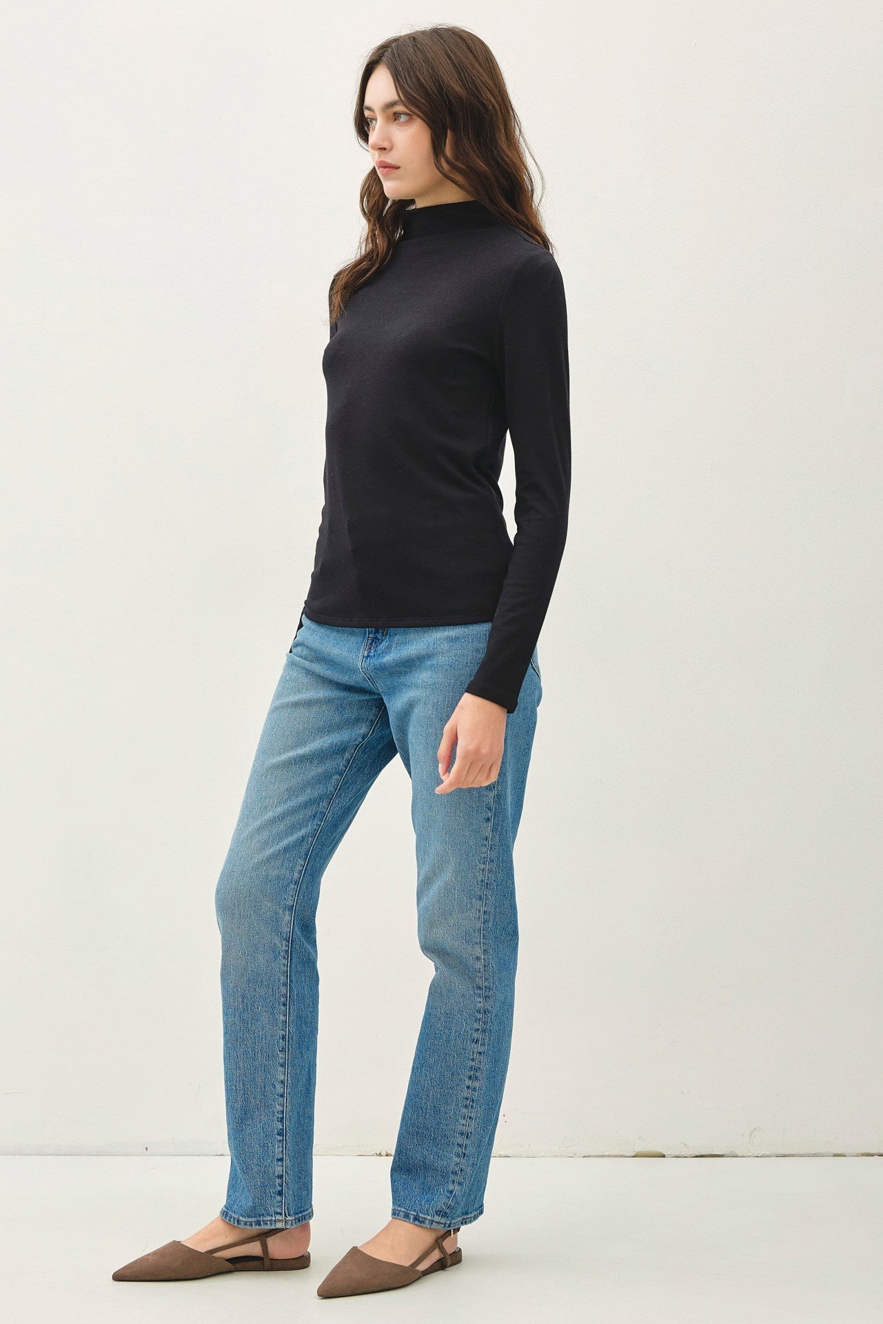 Mock Neck Turtle Neck Top