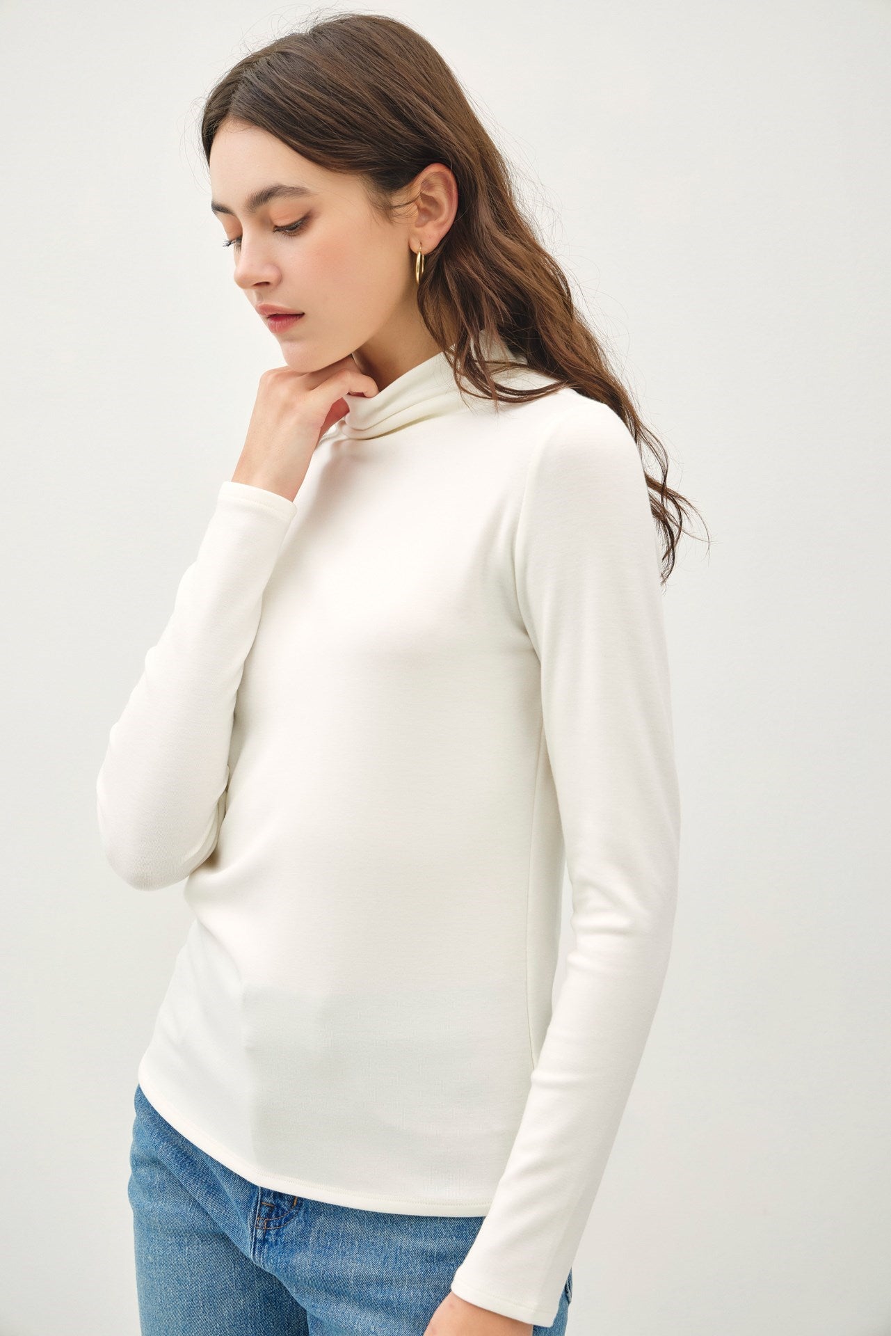 Mock Neck Turtle Neck Top