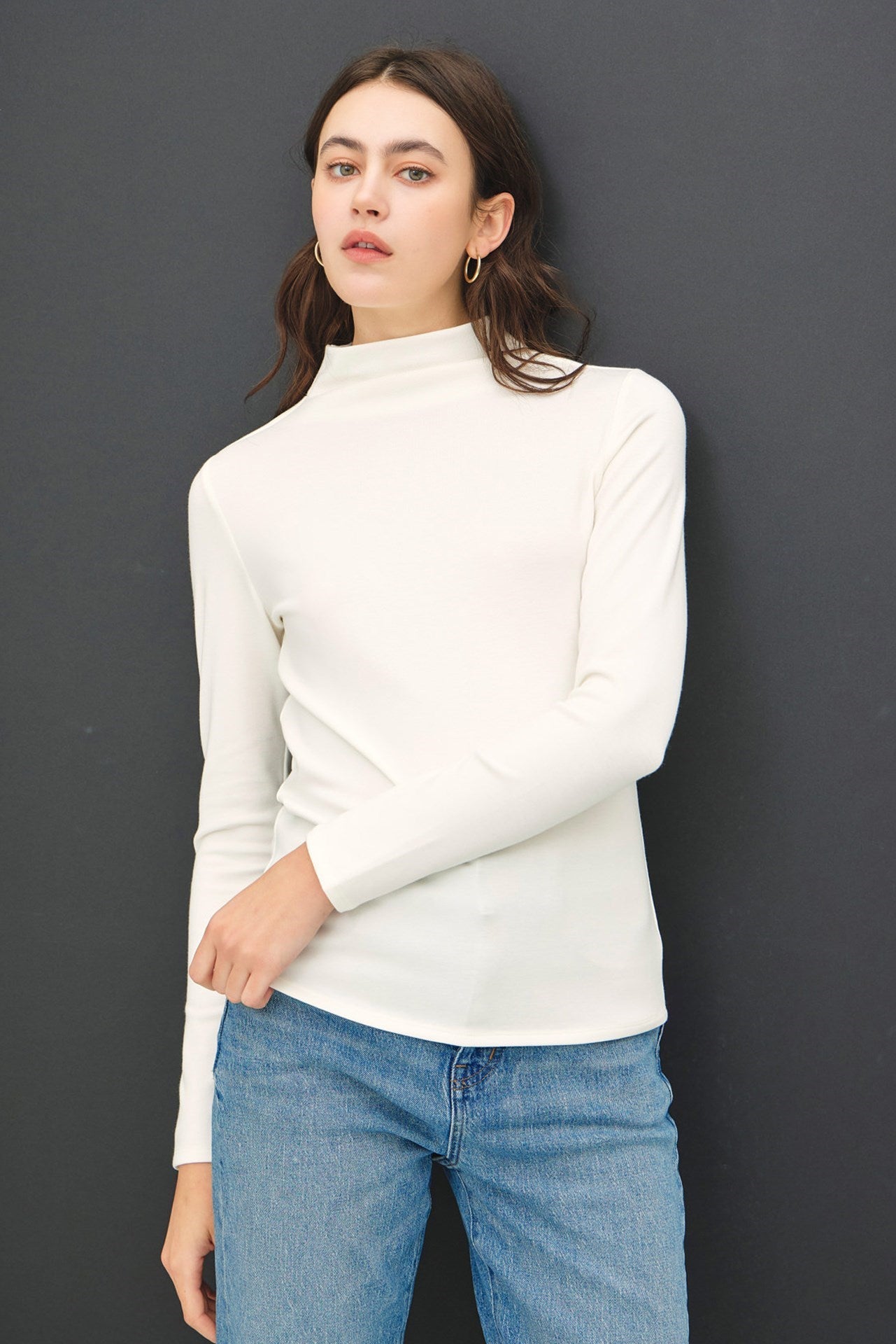 Mock Neck Turtle Neck Top