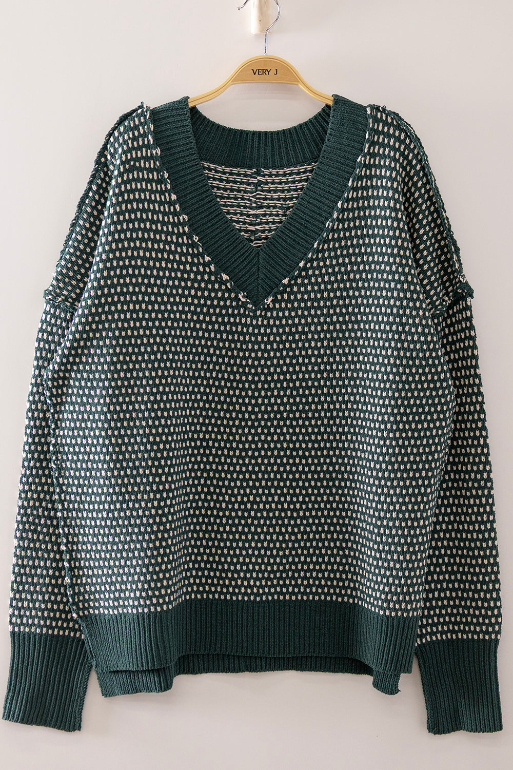 Forest V-Neck Boyfriend Sweater