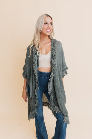 Ombre Button Cardigan
