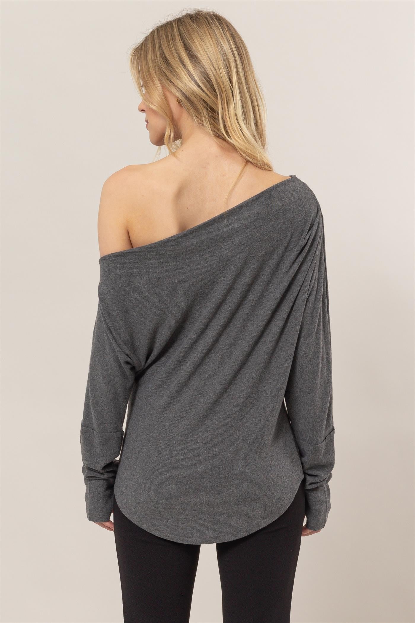 One Shoulder Soft Dolman Top