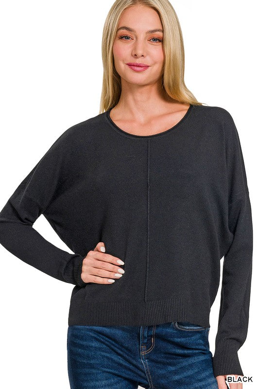 Center Seam Dolman Sweater