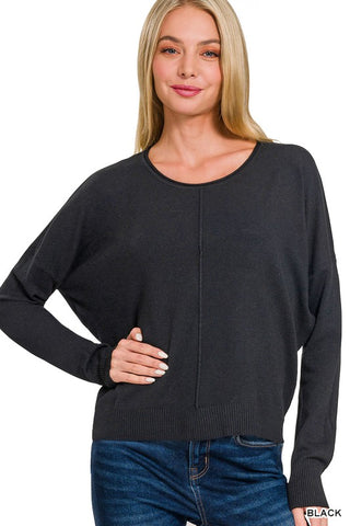 Wine Ribbed Henley Top