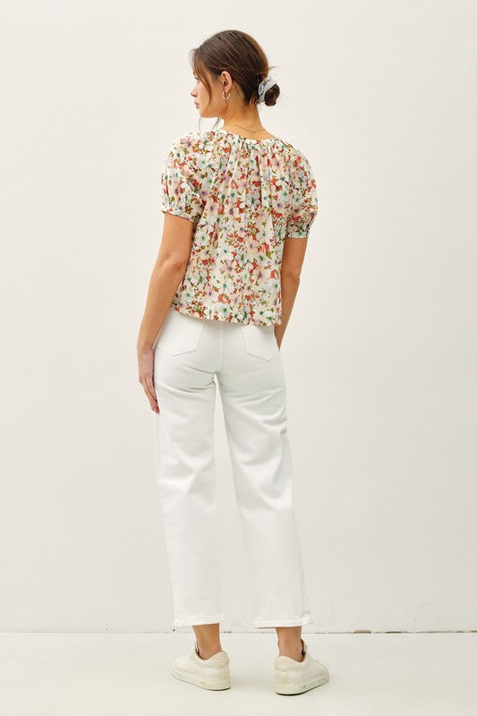 Floral Button Up Top