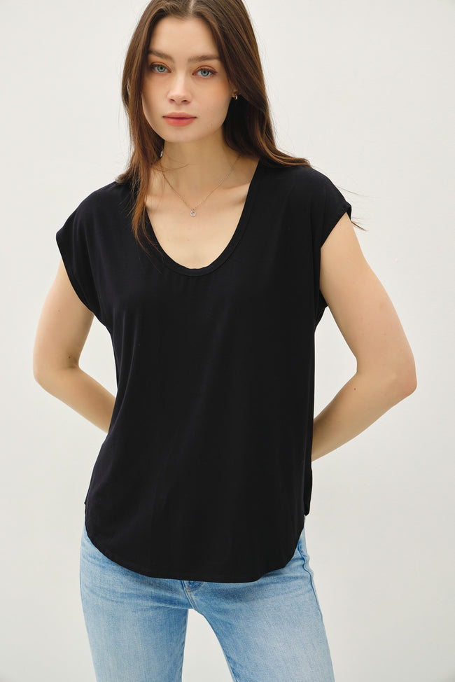 Bamboo Modal Scoop Tee