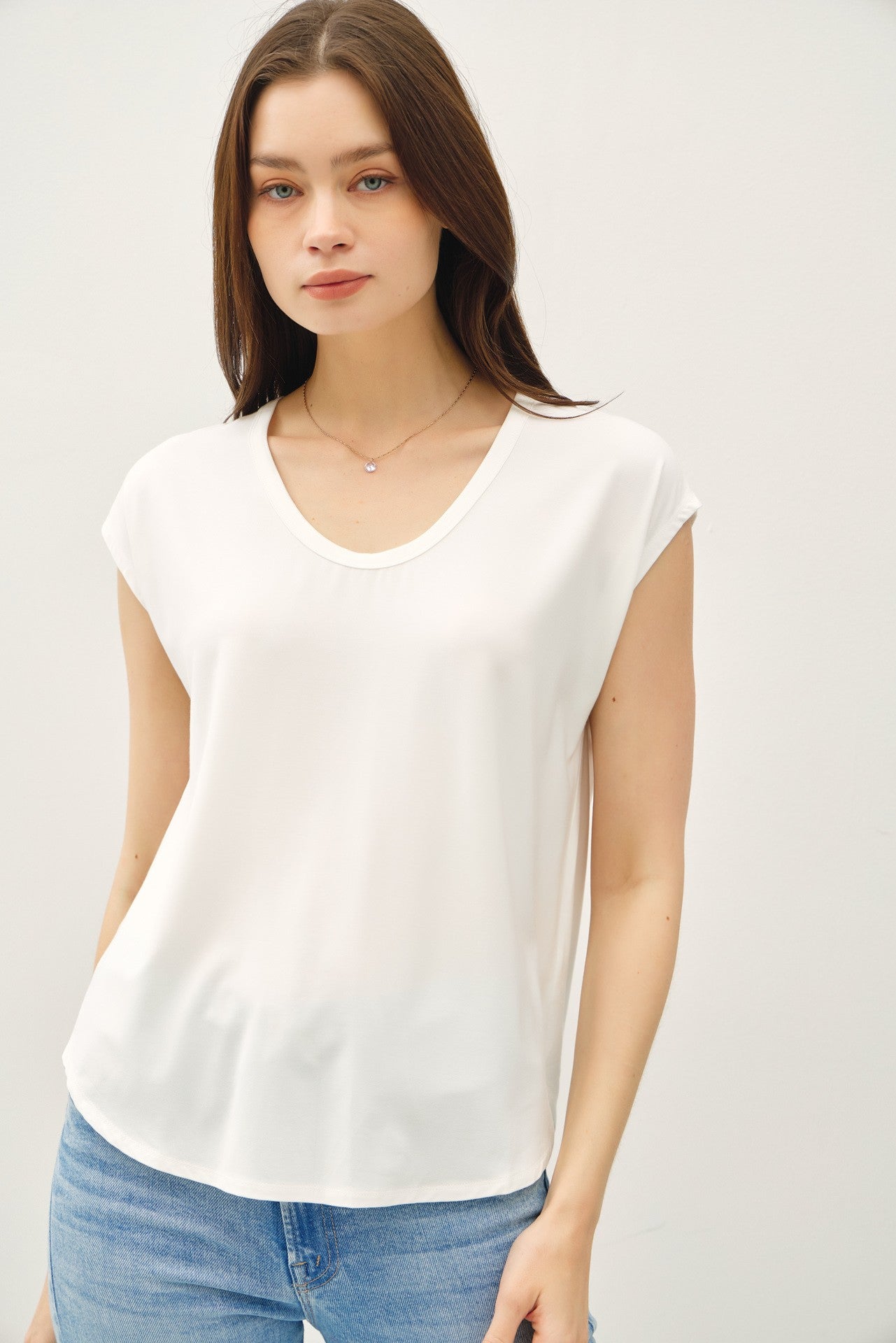 Bamboo Modal Scoop Tee