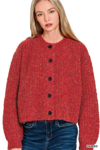 Olive Brushed Quarter Zip Pullover