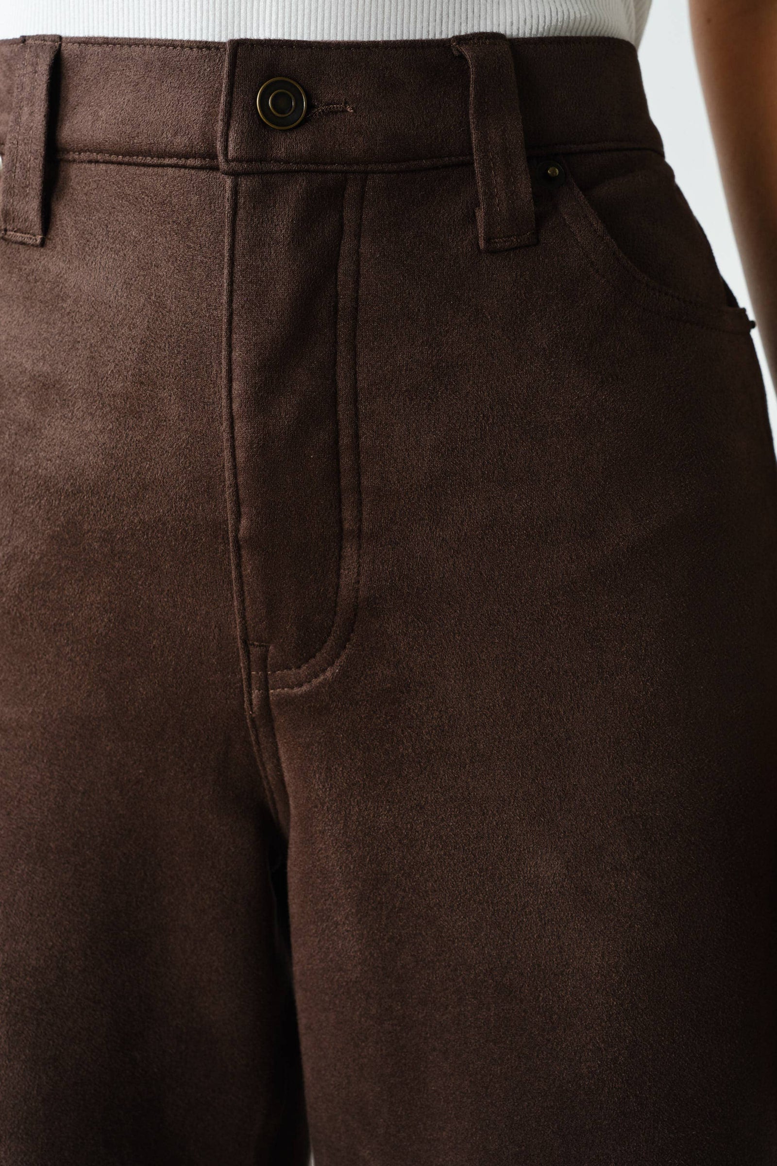 Suedette Wide Leg Pants