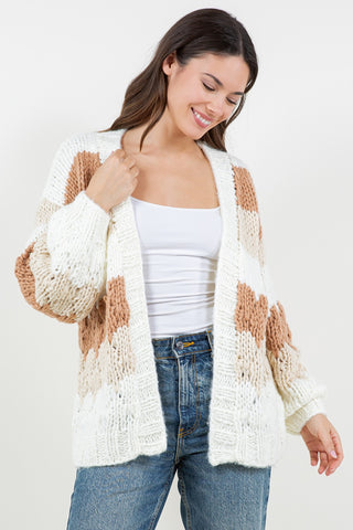 Ivory Collared Button Cardigan