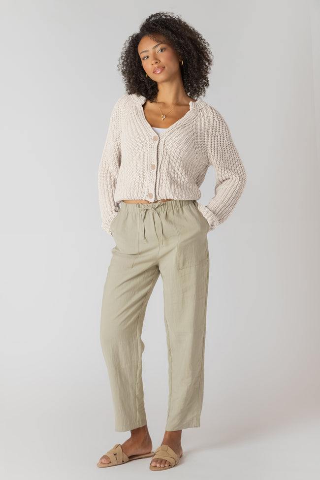 Cream Button Front Cardi