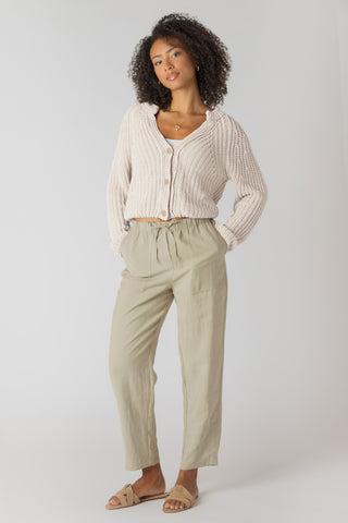 Olive Relaxed Knit Sweater Top