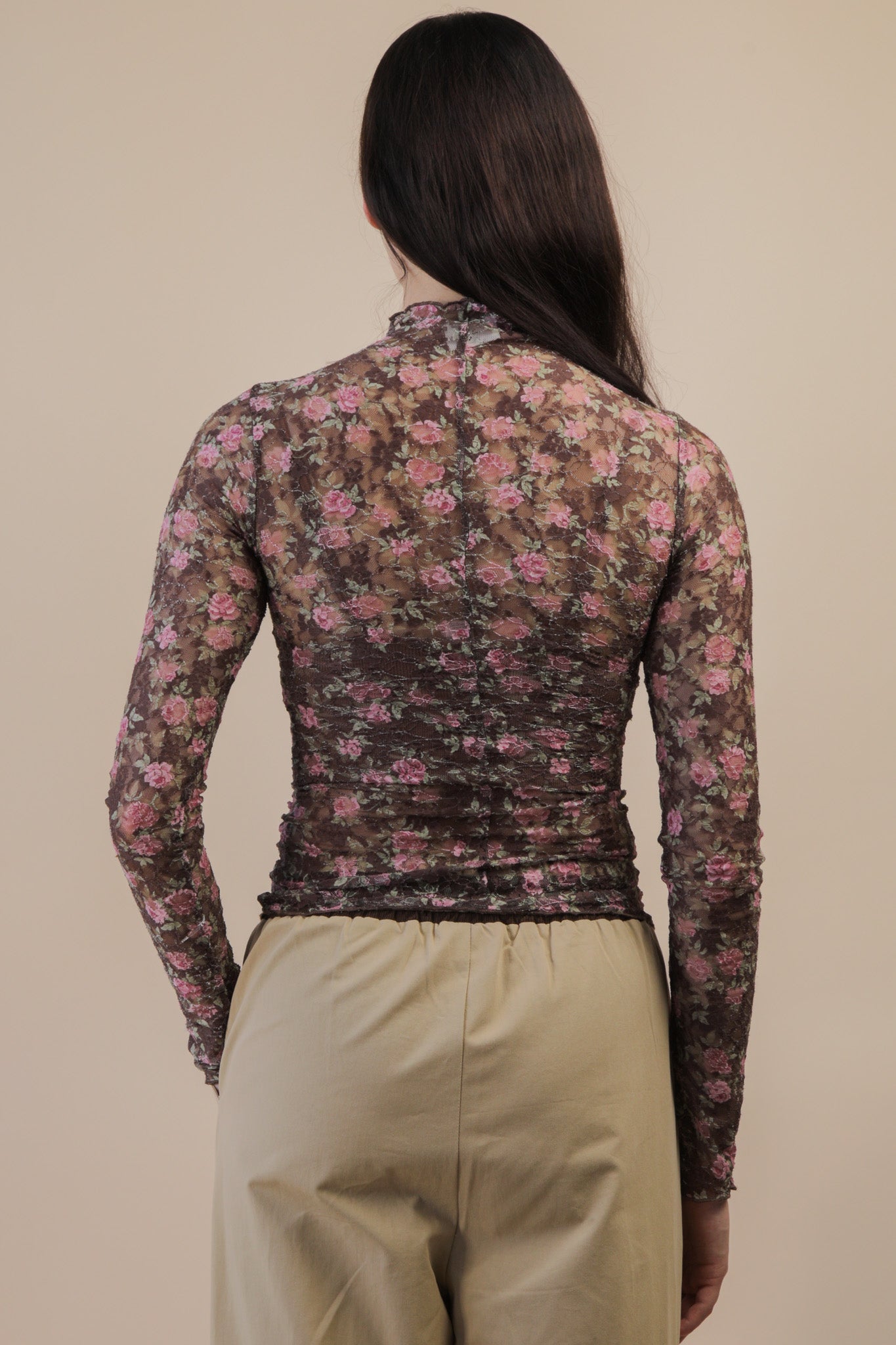 Mesh Floral Layering Top