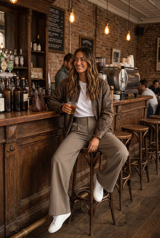 Dark Roll Hem Barrel Jeans