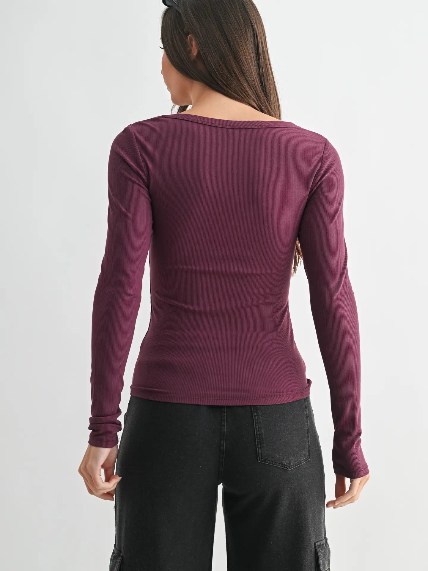 Scoop Micro Ribbed Top