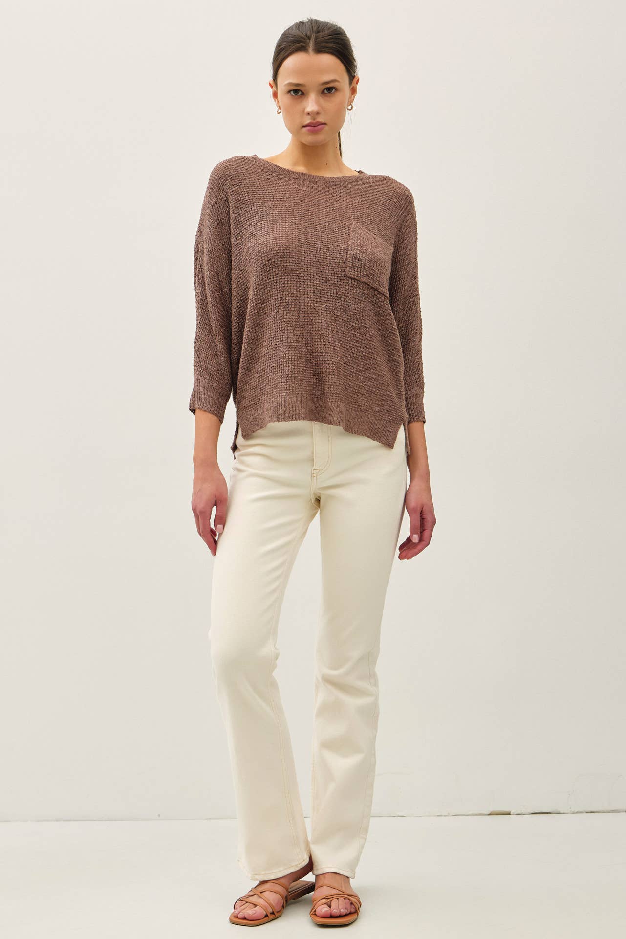 Dolman Sleeve Pocket Sweater