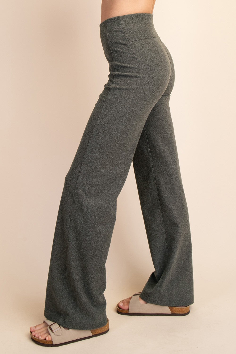 Rib Brushed Straight Athletic Pants