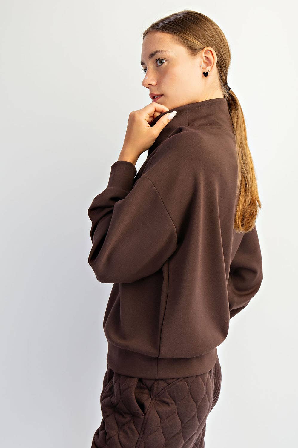 Modal Scuba Luxe Quarter Zip Pullover