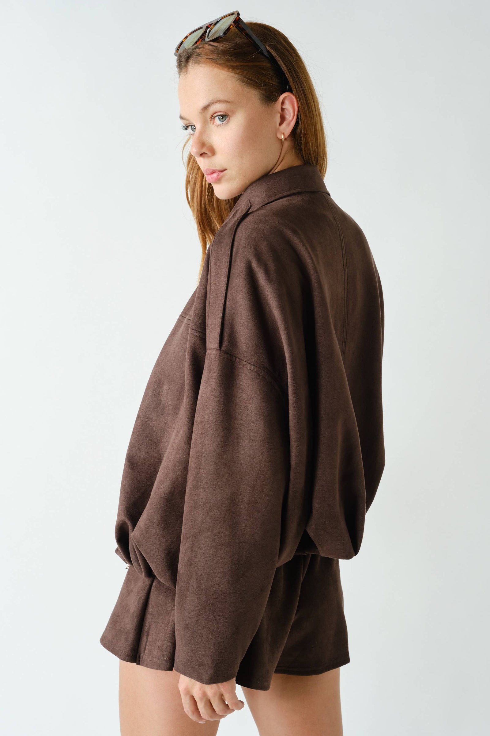Suedette Parachute Jacket