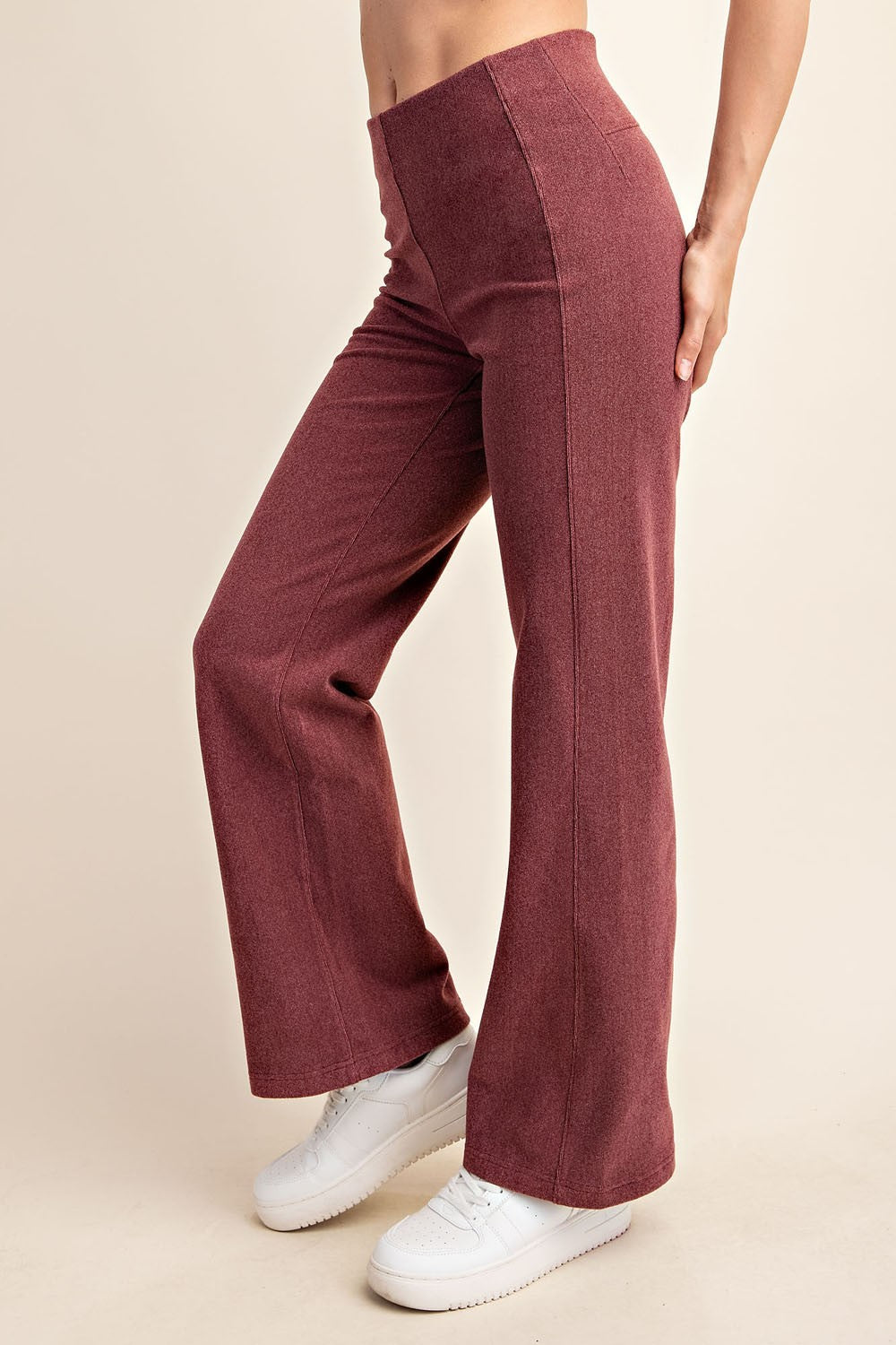 Rib Brushed Straight Athletic Pants