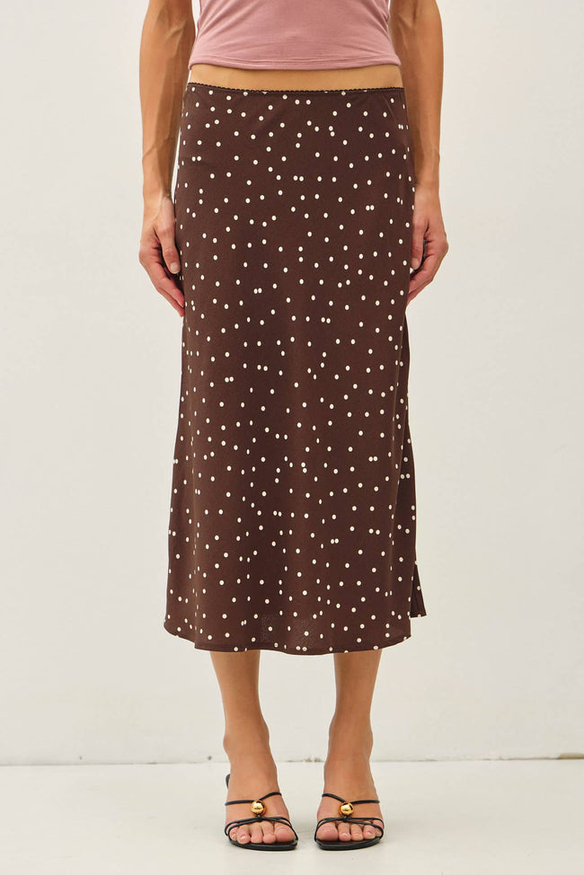 Polka Dot Midi Skirt