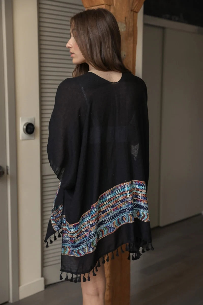 Geometric Tassel Kimono Cardi