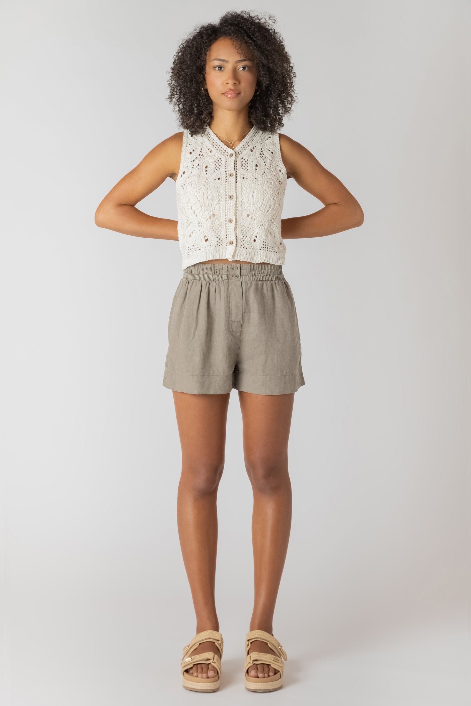Crochet Button Vest