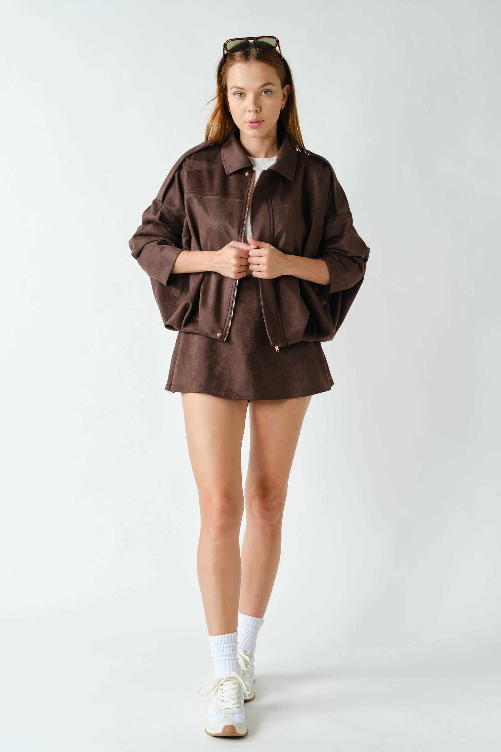 Suedette Parachute Jacket