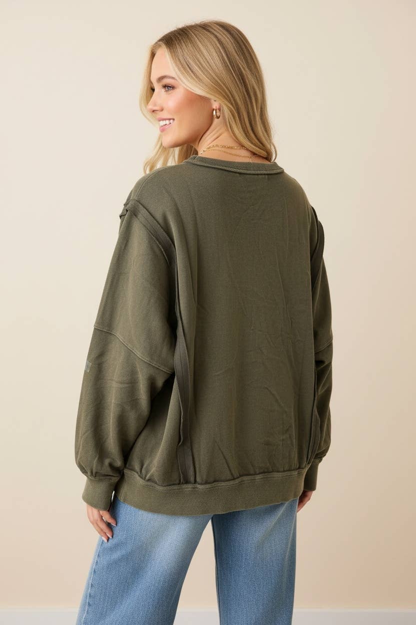 Leopard Flower Patch Sweatshirt
