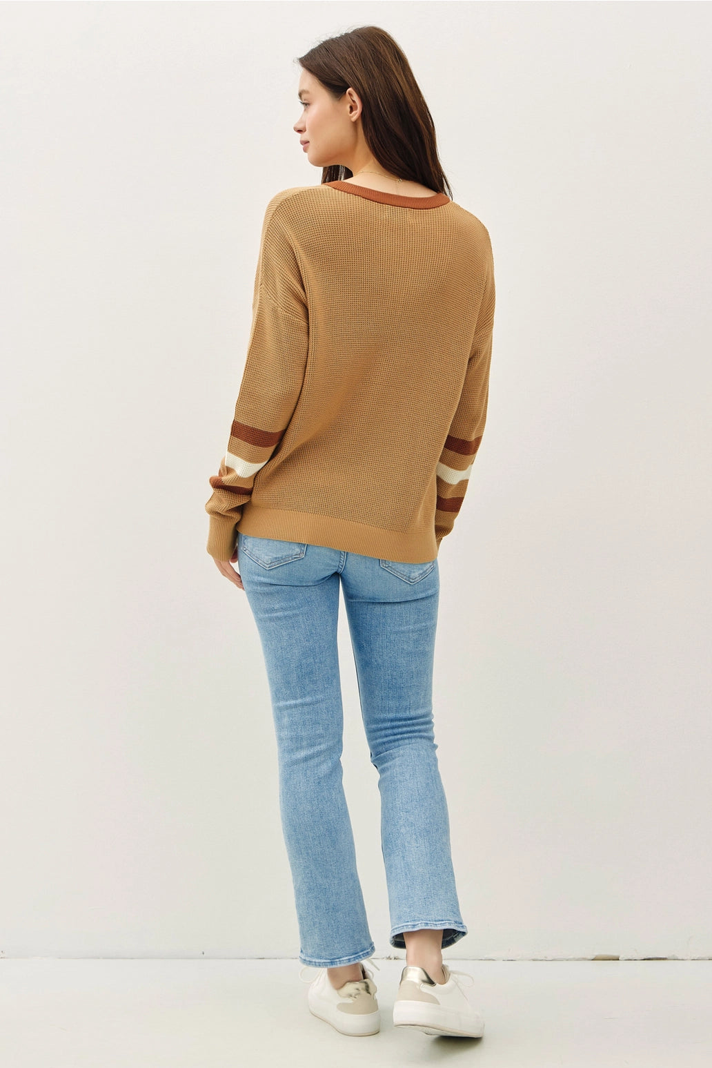Waffle Knit Rugby Henley Top