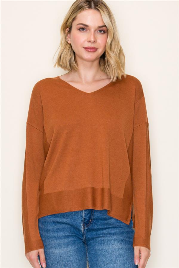 V-Neck Light Knit Sweater