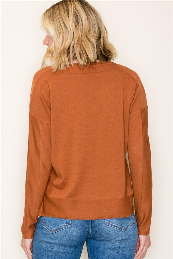 V-Neck Light Knit Sweater