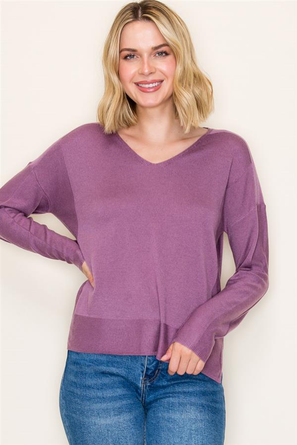 V-Neck Light Knit Sweater